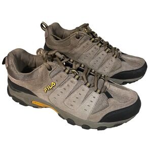 FILA Trail Suede Leather Men's Size 10.5 Lace Up Tan Casual Shoes Sneaker